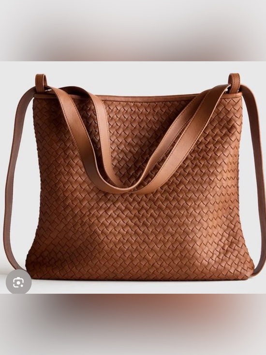 Quince Italian Woven Leather Convertible Backpack Tote